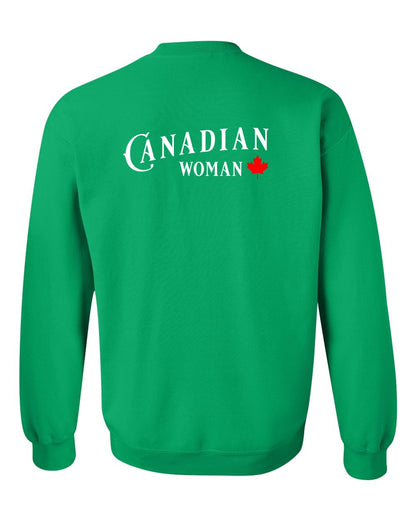 Canadian Woman Left Chest and Back Crewneck - Gildan Canada (sewn Internationally)