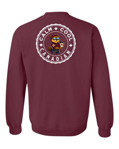 Calm Cool Rosie Sunglasses Left Chest and Back Crewneck - Gildan Canada (sewn Internationally)