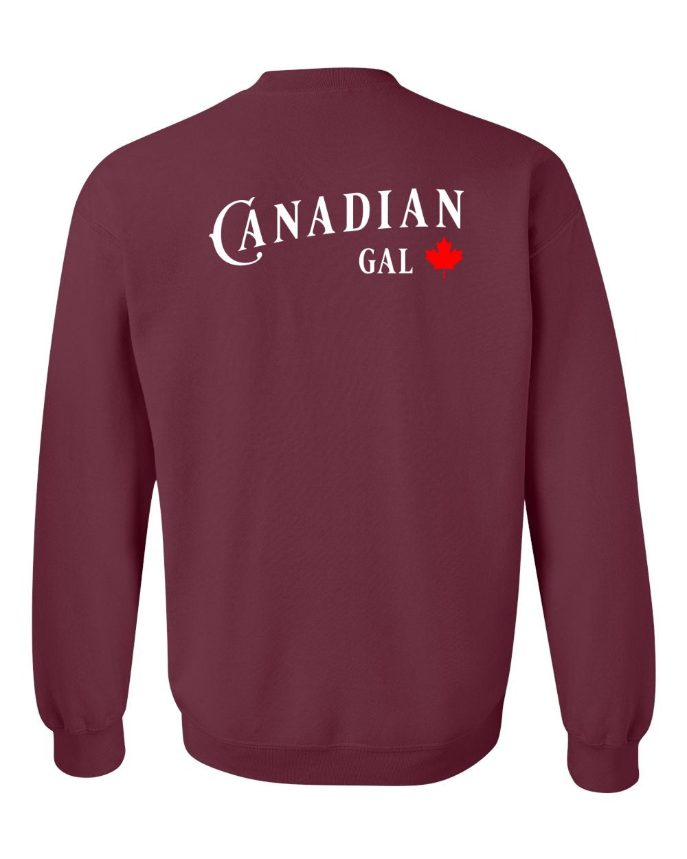 Canadian Gal Left Chest and Back Crewneck - Gildan Canada (sewn Internationally)