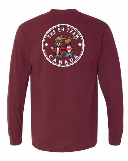 Eh Team Left Chest and Back Long Sleeve - Gildan Canada (sewn Internationally)