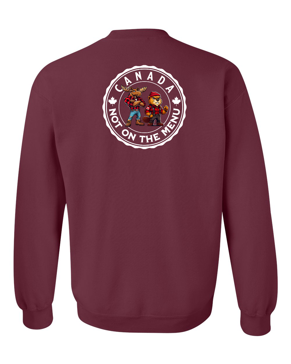 Canada Not On The Menu Left Chest And Back Crewneck
