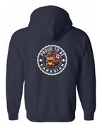 Proud To Be Canadian Female Beaver Left Chest And Back Zip Hoodie - Unisex