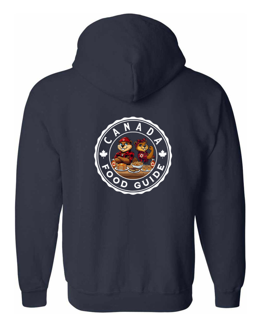 Canada Food Guide Left Chest and Back Zip Hoodie - Unisex