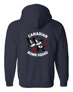 Canadian Bomb Squad Left Chest And Back Zip Hoodie - Unisex
