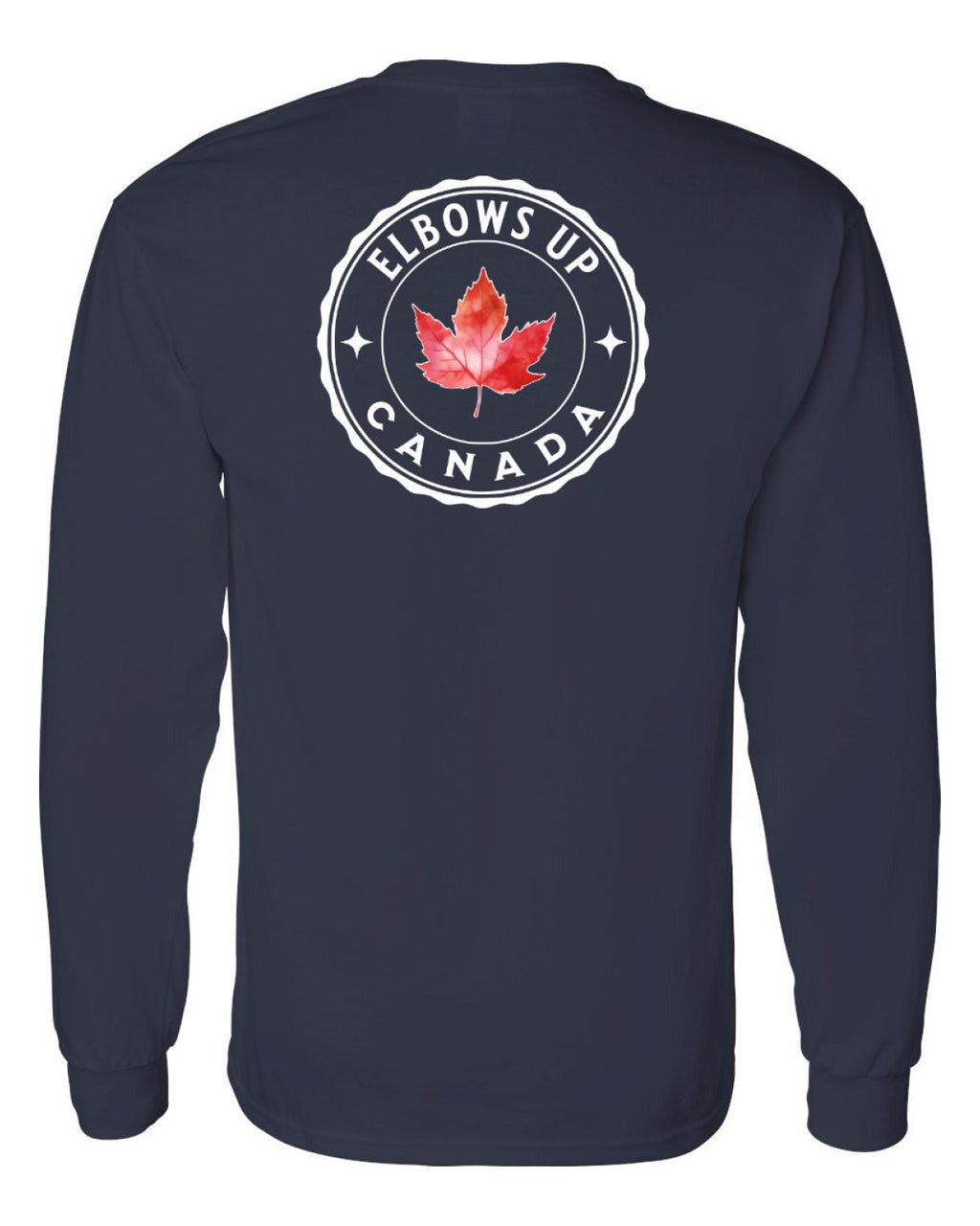 Elbows up Leaf Left Chest and Back Long Sleeve - Unisex