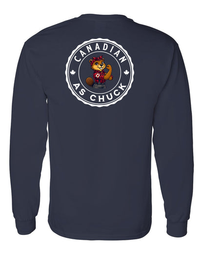 CDN as Chuck Rosie Flex Left Chest and Back Long Sleeve - Gildan Canada (sewn Internationally)