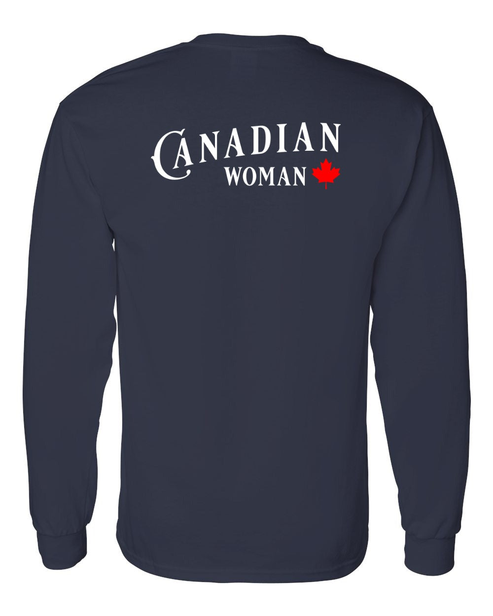 Canadian Woman Left Chest and Back Long Sleeve - Gildan Canada (sewn Internationally)