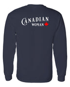 Canadian Woman Left Chest and Back Long Sleeve - Unisex