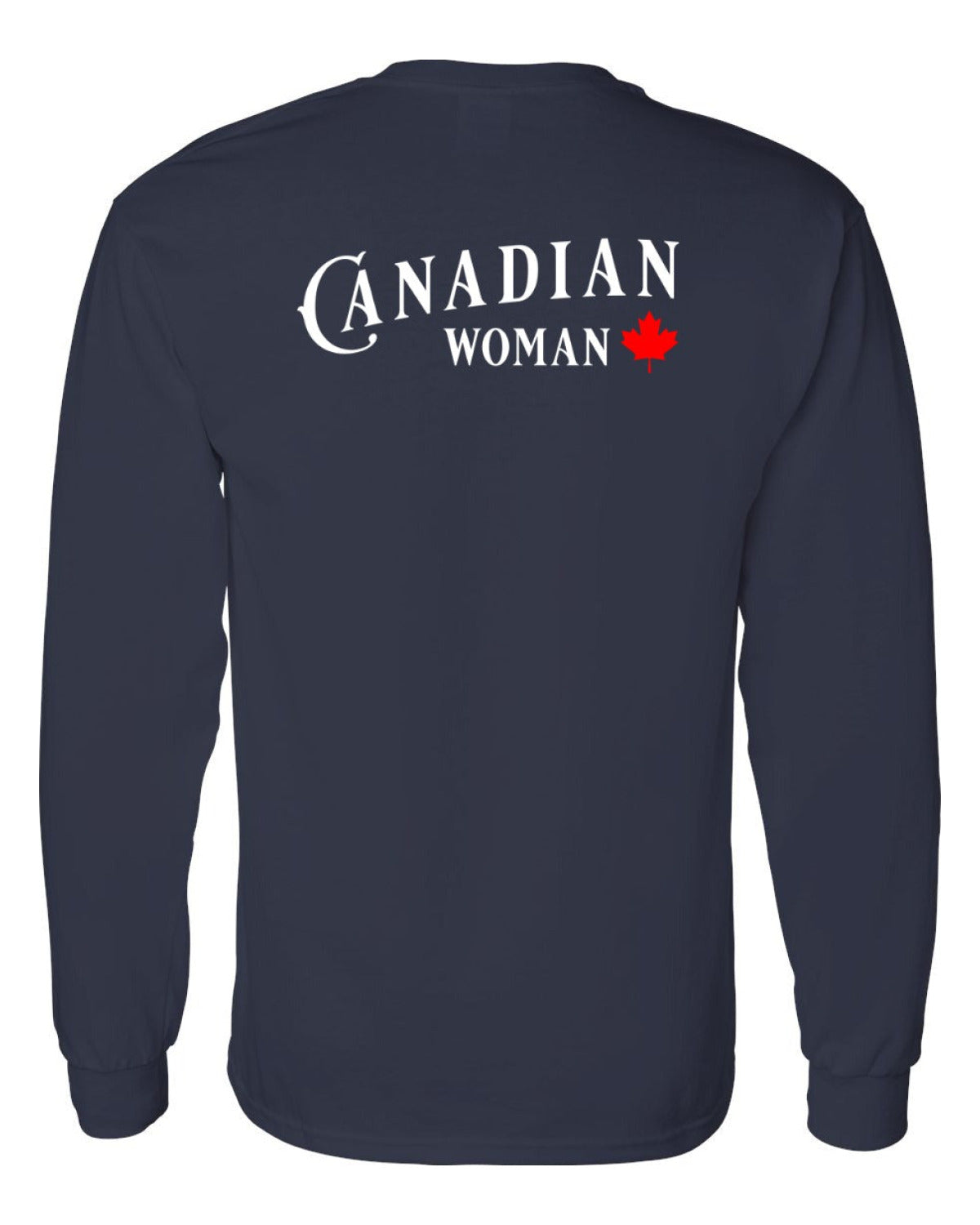 Canadian Woman Left Chest and Back Long Sleeve - Unisex
