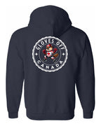 Gloves Off Beaver Left Chest and Back Zip Hoodie - Unisex
