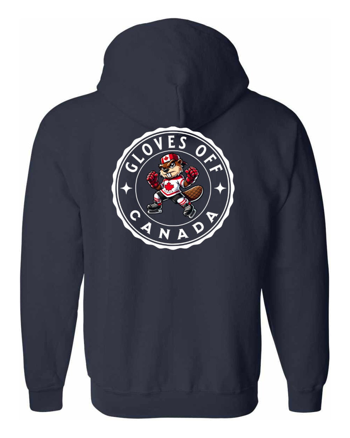 Gloves Off Beaver Left Chest and Back Zip Hoodie - Unisex