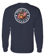Proud to be Canadian Beaver Left Chest and Back Long Sleeve - Unisex