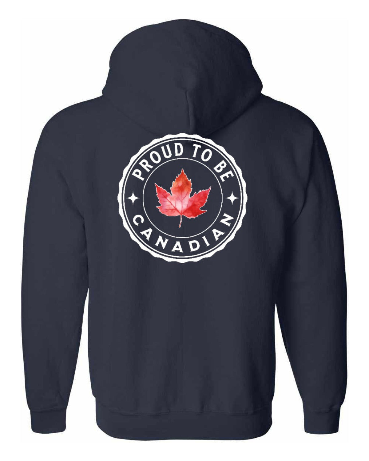 Proud to be Canadian Leaf Left Chest Zip Hoodie - Unisex