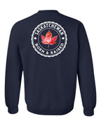 Born and Raised Saskatchewan Left Chest and Back Crewneck
