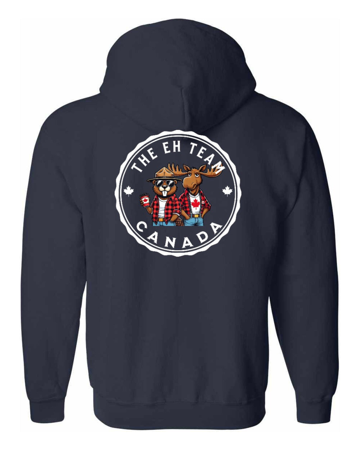 Eh Team Left Chest and Back Zip Hoodie - Unisex