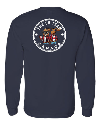 Eh Team Left Chest and Back Long Sleeve - Gildan Canada (sewn Internationally)