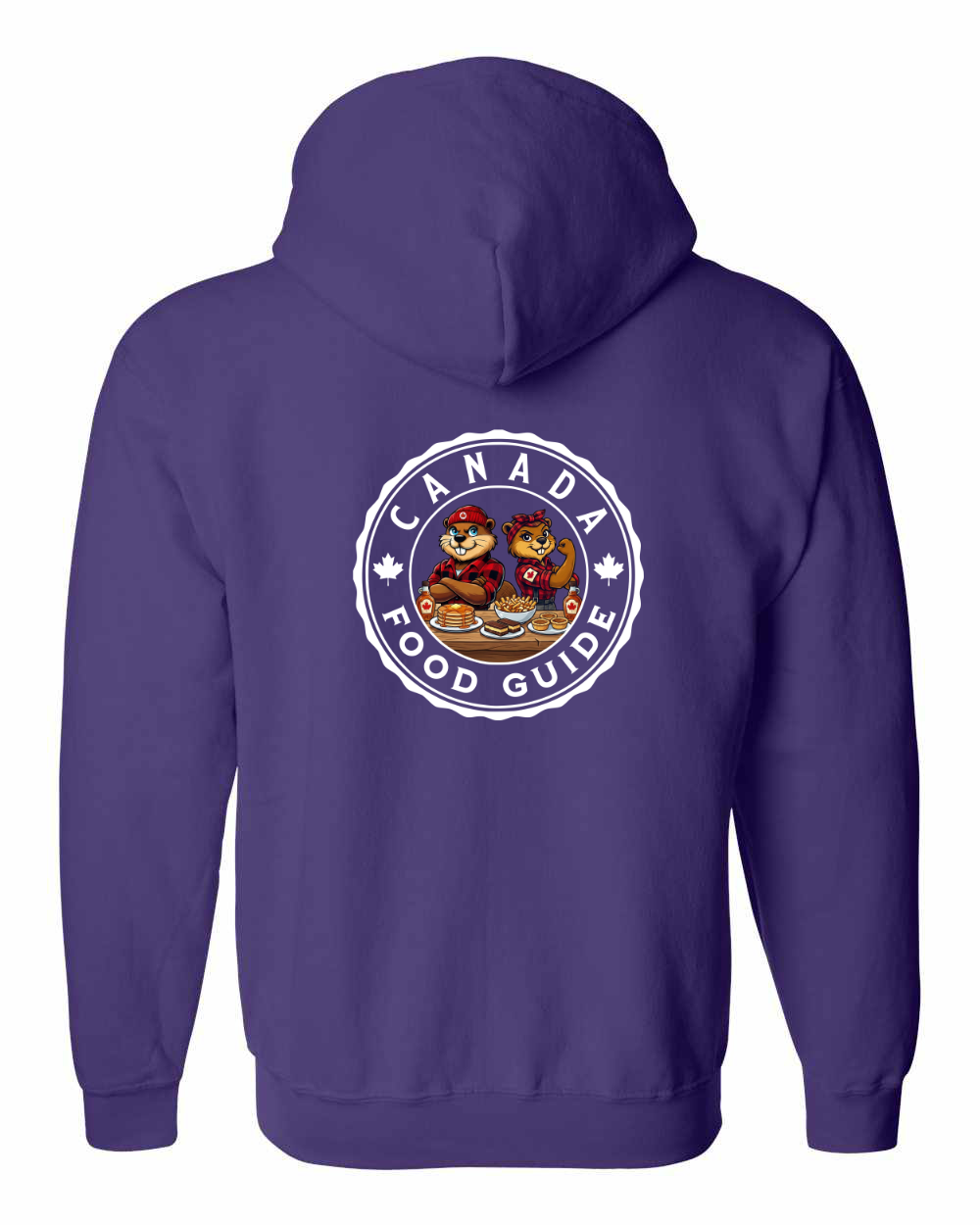 Canada Food Guide Left Chest and Back Zip Hoodie