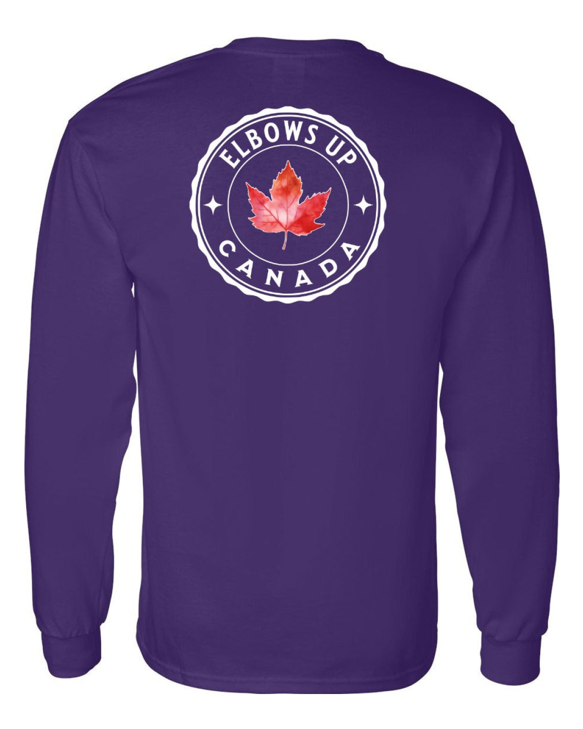Elbows up Leaf Left Chest and Back Long Sleeve - Unisex