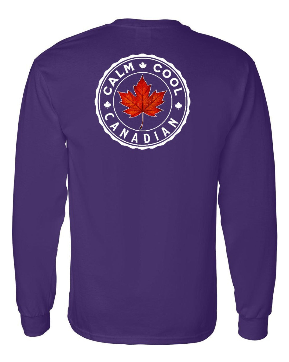 Calm Cool Canadian Leaf Left Chest and Back Long Sleeve - Unisex