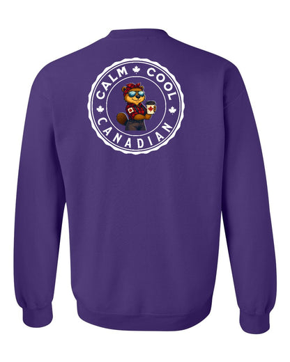 Calm Cool Rosie Sunglasses Left Chest and Back Crewneck - Gildan Canada (sewn Internationally)