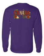 Canada Flowers Left Chest and Back Long Sleeve - Unisex