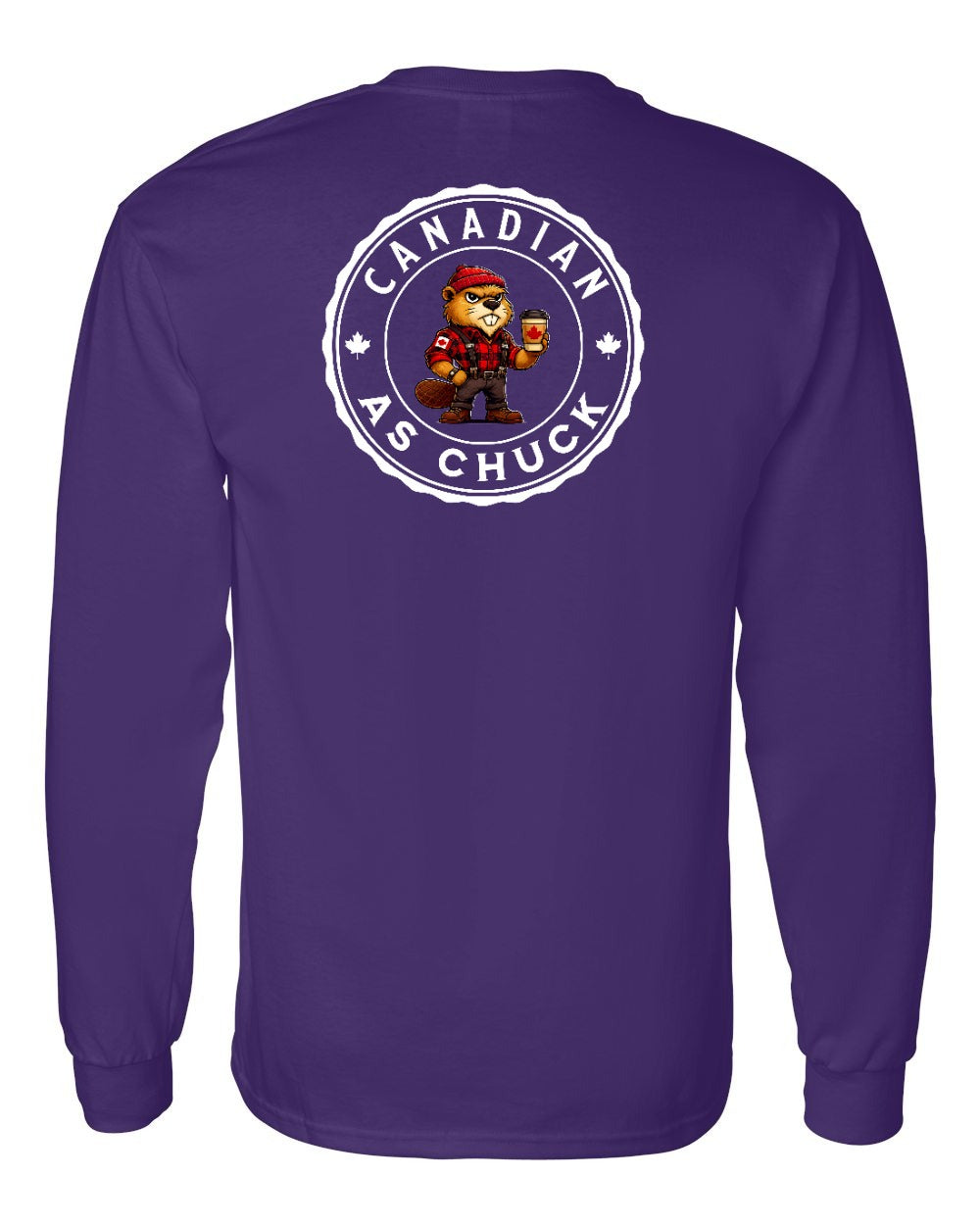 Love it or Leave it Eh! Left Chest and Back Long Sleeve - Gildan Canada (sewn Internationally)