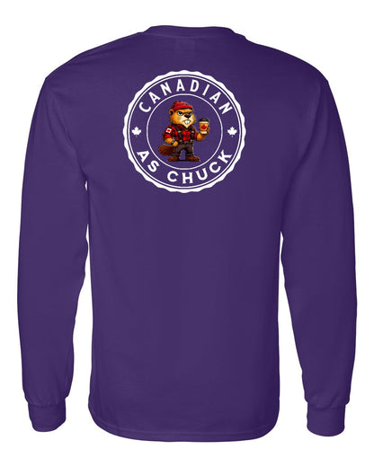 Love it or Leave it Eh! Left Chest and Back Long Sleeve - Gildan Canada (sewn Internationally)