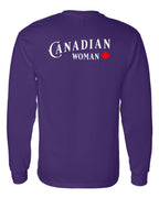 Canadian Woman Left Chest and Back Long Sleeve - Unisex