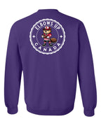 Elbows up Beaver Left Chest and Back Crewneck - Unisex