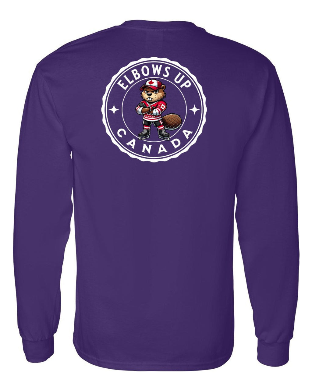 Elbows up Beaver Left Chest and Back Long Sleeve - Unisex