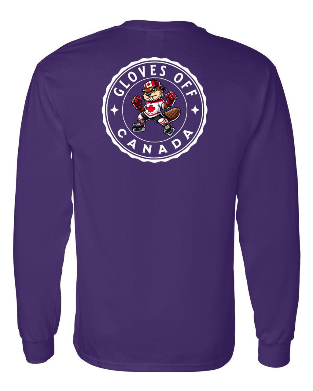 Gloves Off Beaver Left Chest and Back Long Sleeve - Unisex