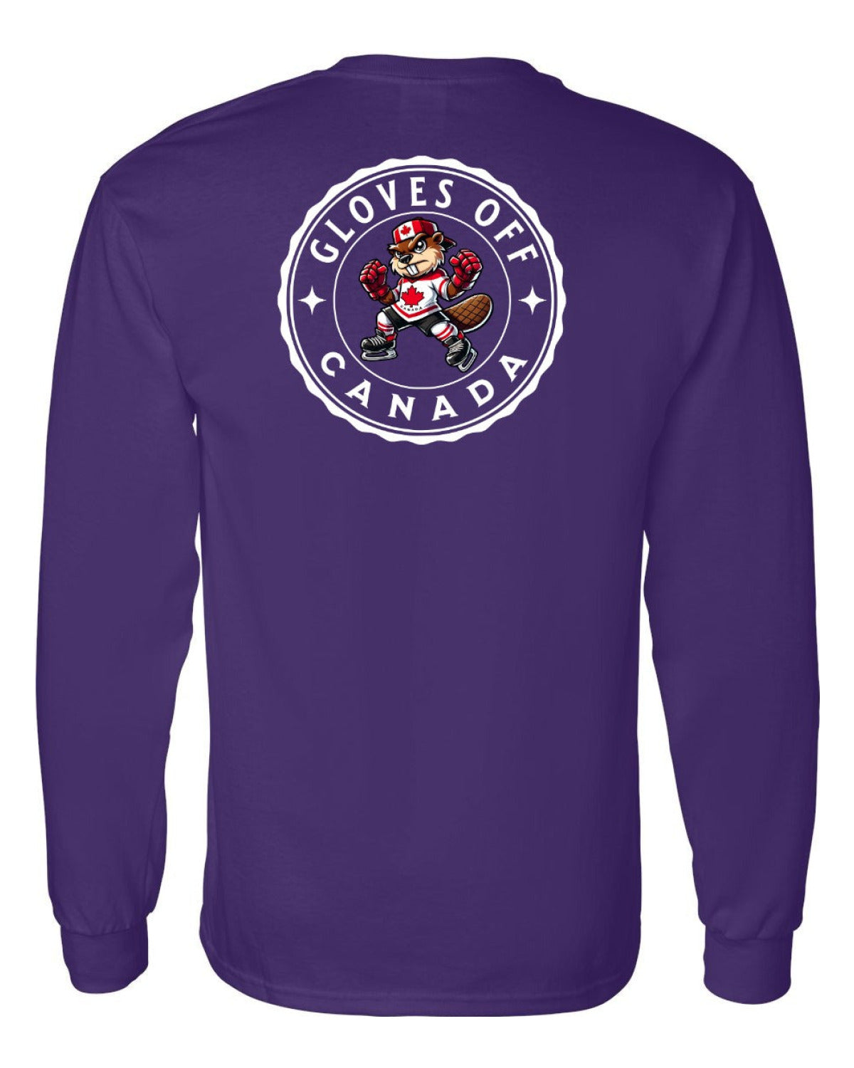 Gloves Off Beaver Left Chest and Back Long Sleeve - Unisex