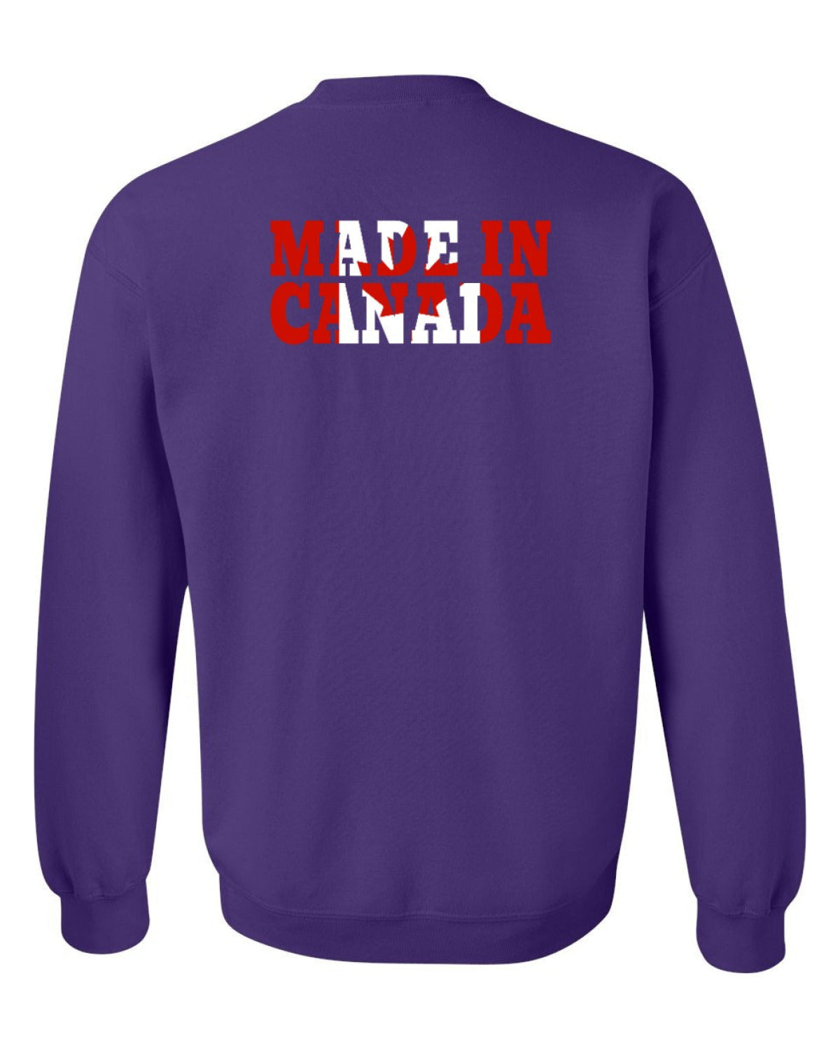 Made in Canada Flag Background Left Chest and Back Crewneck - Unisex