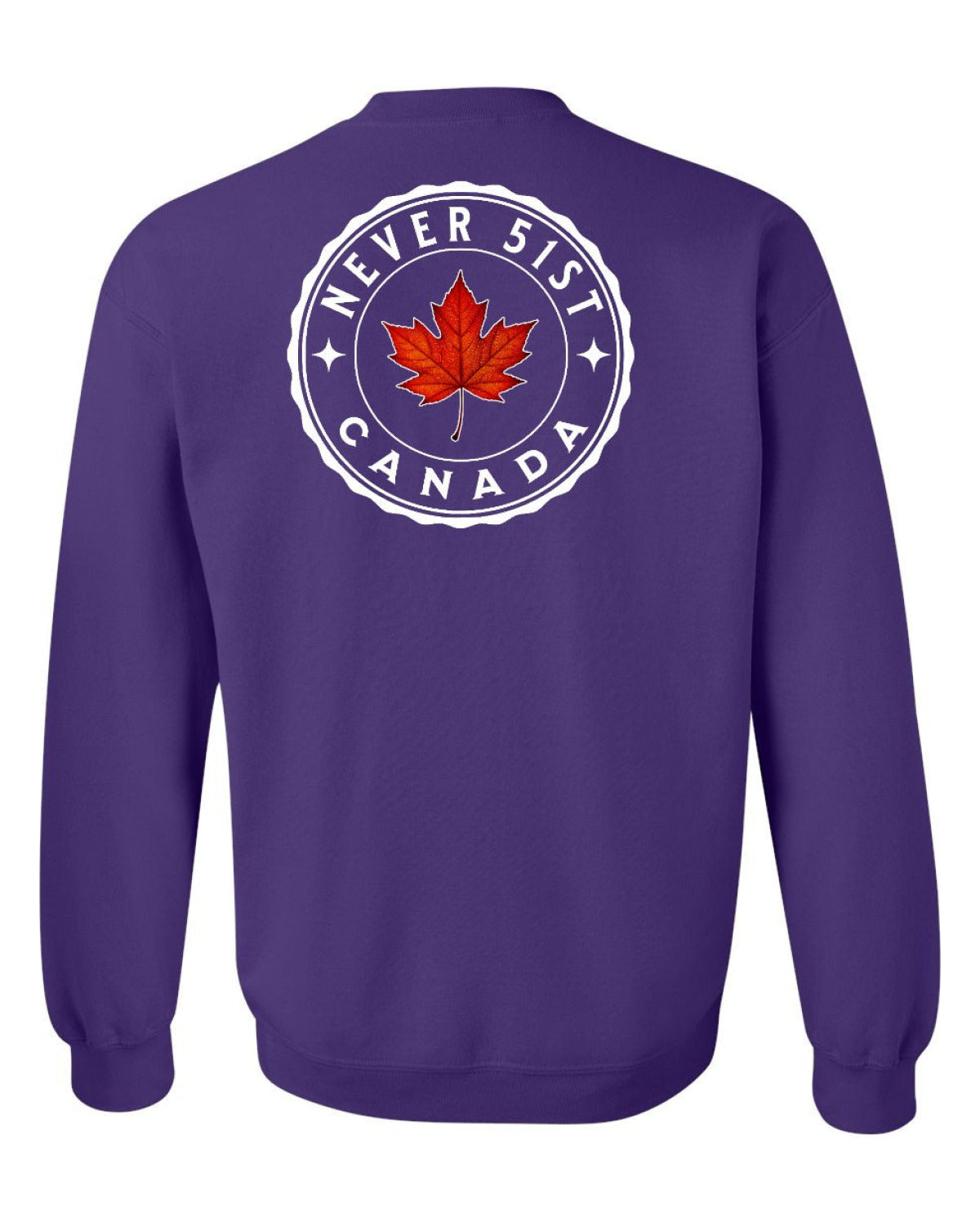 Never 51st Leaf Left Chest and Back Crewneck - Unisex