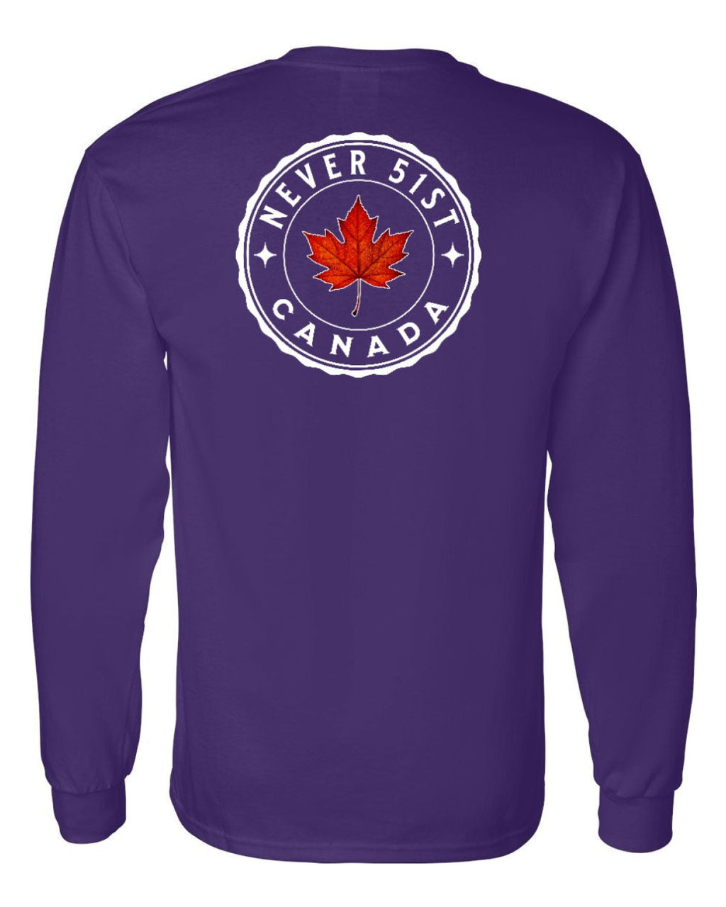 Never 51st Leaf Left Chest and Back Long Sleeve - Unisex