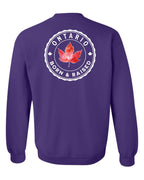 Born and Raised Ontario Left Chest and Back Crewneck - Unisex