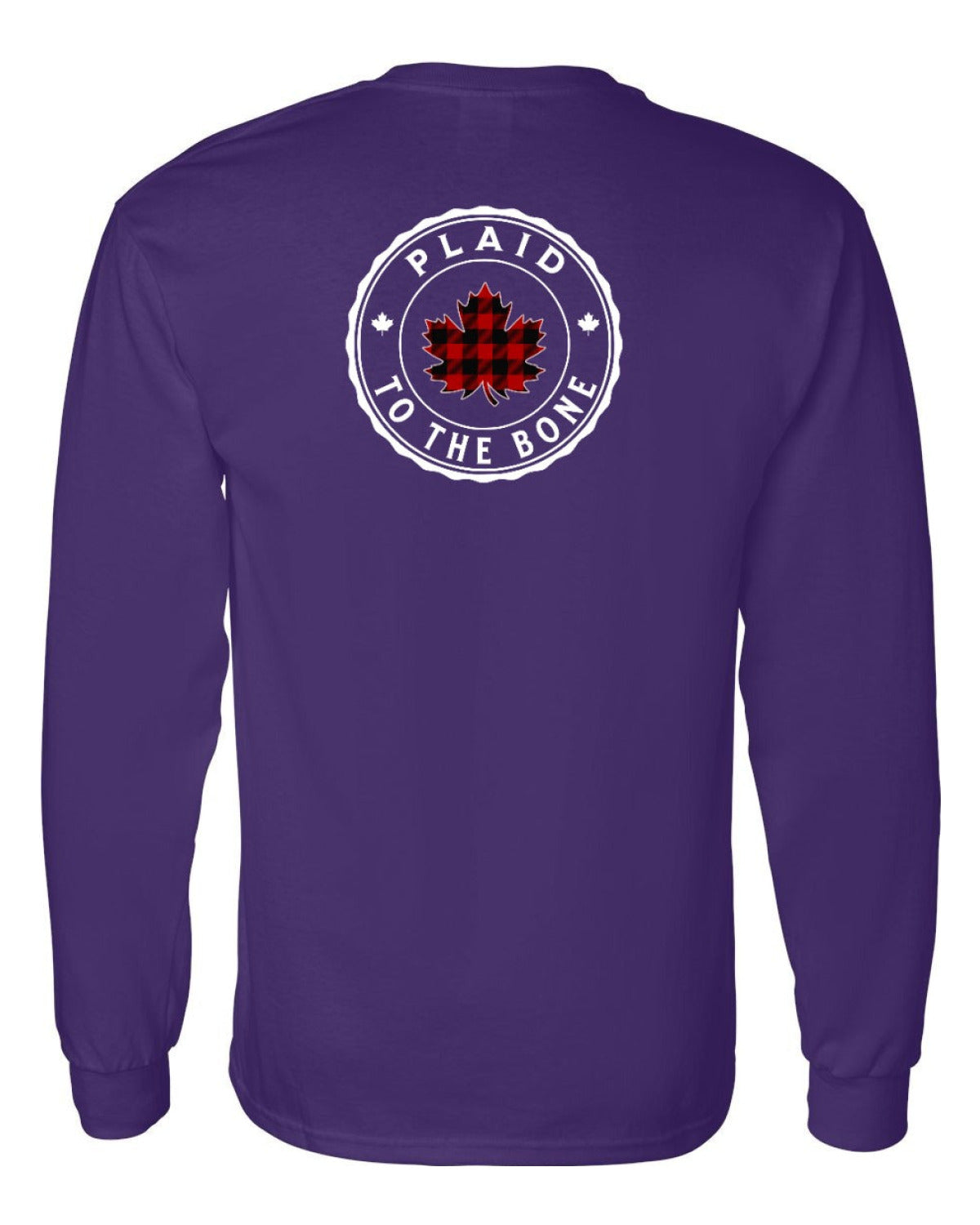 Plaid to the Bone Circle Leaf Left Chest and Back Long Sleeve - Unisex