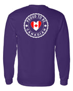 Proud to be Canadian Heart Flag Left Chest and Back Long Sleeve - Unisex