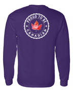 Proud to be Canadian Leaf Left Chest and Back Long Sleeve - Unisex