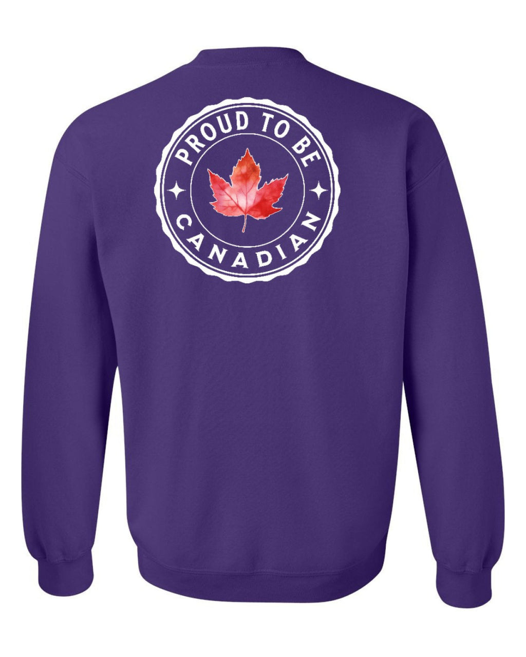 Proud to be Canadian Leaf Left Chest and Back Crewneck - Unisex