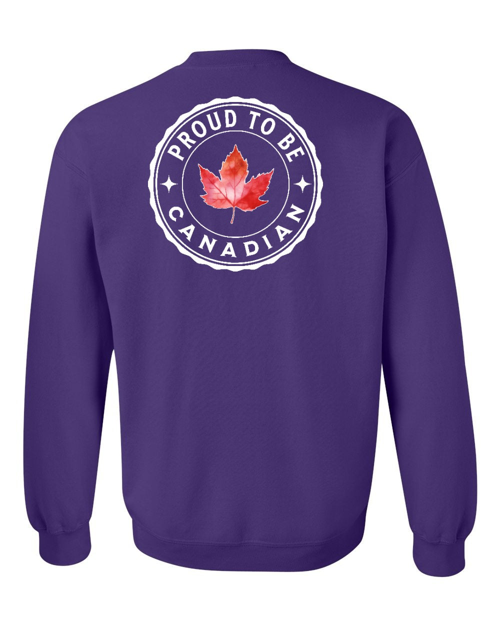Proud to be Canadian Leaf Left Chest and Back Crewneck - Gildan Canada (sewn Internationally)