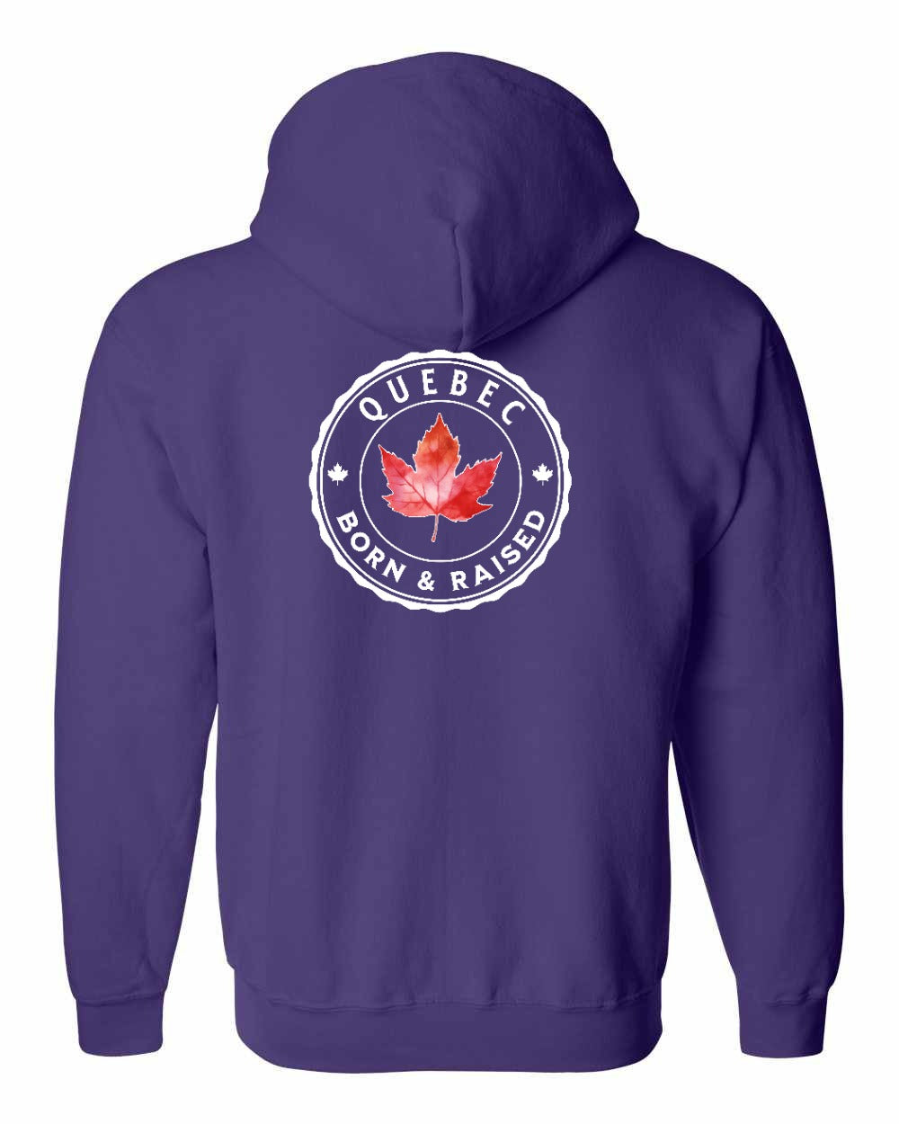 Born and Raised Quebec Left Chest and Back Zip Hoodie - Gildan Canada (sewn Internationally)