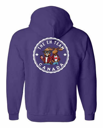 Eh Team Left Chest and Back Zip Hoodie - Gildan Canada (sewn Internationally)