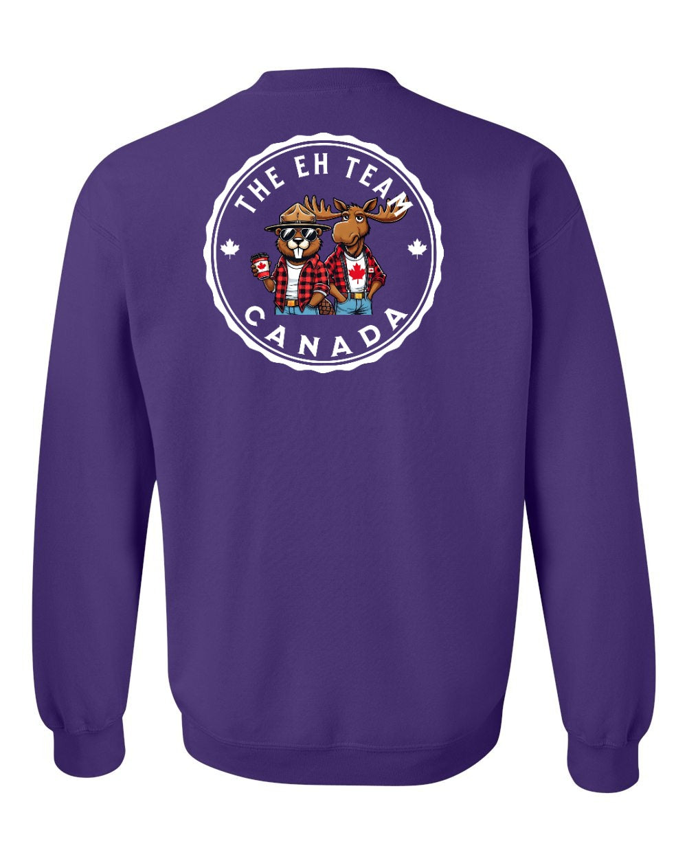 Eh Team Left Chest and Back Crewneck - Gildan Canada (sewn Internationally)