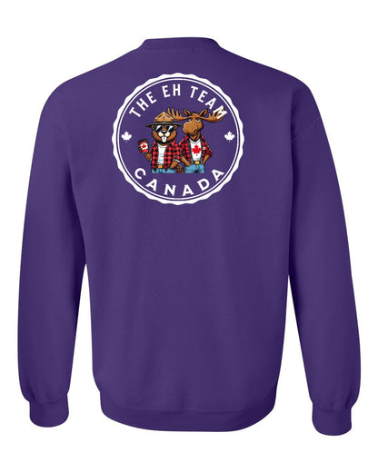 Eh Team Left Chest and Back Crewneck - Gildan Canada (sewn Internationally)