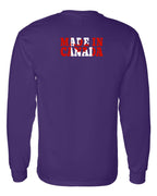Made In Canada Flag Background Left Chest And Back  Long Sleeve Tee ) - Unisex