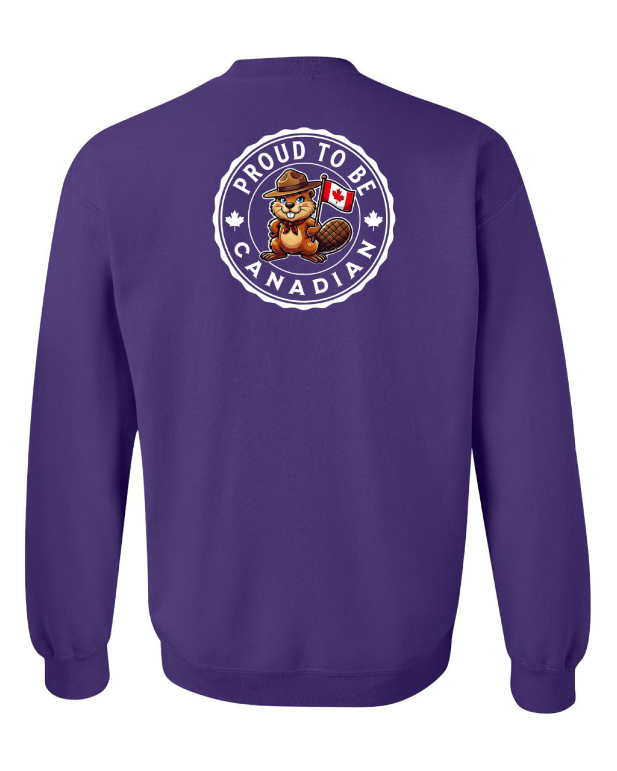 Proud to be Canadian Female Beaver Left Chest And Back  Crewneck - Unisex