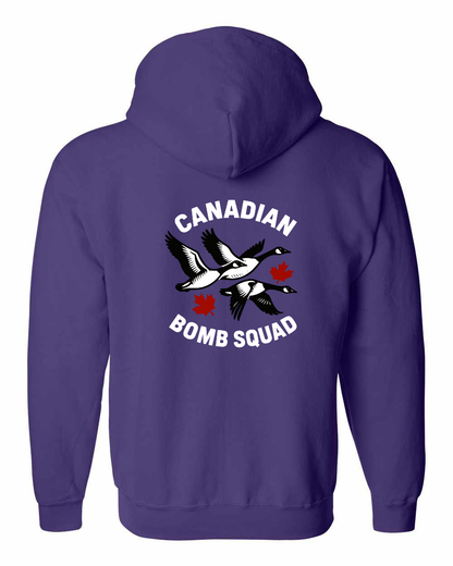 Canadian Bomb Squad Left Chest And Back Zip Hoodie