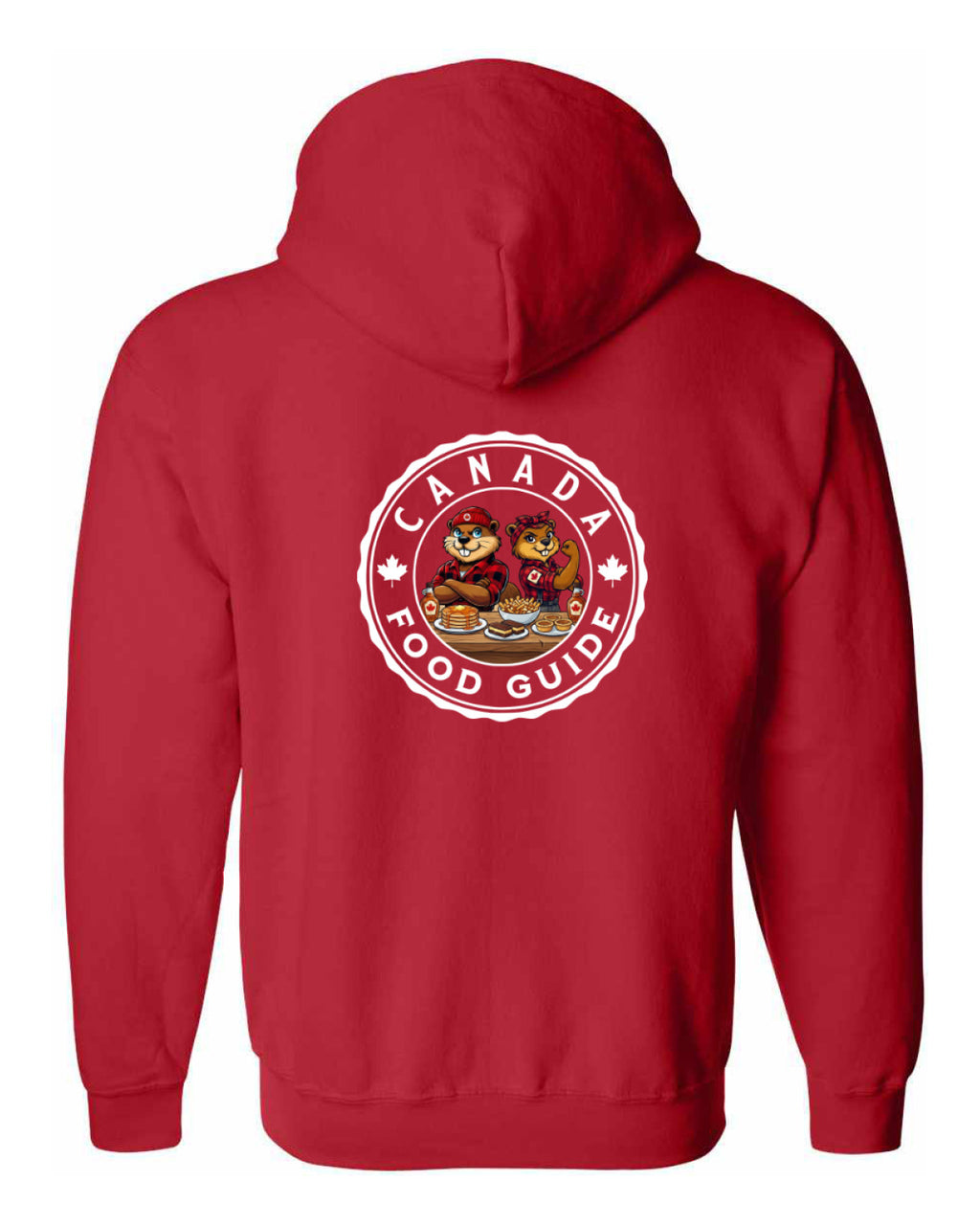 Canada Food Guide Left Chest and Back Zip Hoodie - Unisex