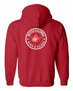 Born and Raised British Columbia Left Chest and Back Zip Hoodie - Unisex